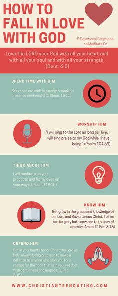 an info sheet with the words how to fall in love with god