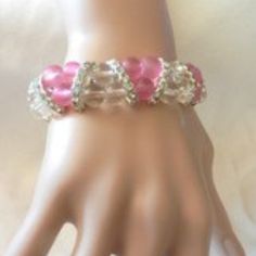 Exquisite Ladies' Charming Frosted Beads Stretch Rhinestones Bracelet Color: Please See Picture Length: About 7 Plus Stretch Items Condition: 100% Brand New!! Pink Crystal Beaded Round Bracelets, Adjustable Pink Crystal Bracelet With Sparkling Stones, Pink Crystal Bracelet With Rhinestones, Adjustable Pink Crystal Bracelet With Rhinestones, Pink Adjustable Crystal Bracelet With Rhinestones, Pink Rhinestone Round Bead Jewelry, Crystal Beaded Bracelets With Rhinestones For Party, Crystal Bracelet With Rhinestones And Round Beads, Crystal Bracelet With Round Rhinestones