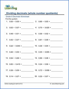 dividing numbers worksheet for students