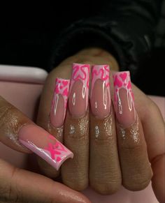 Ariana Grande 2023, Gel Nails Long, S Nails, Nails Beautiful, Nails Gel Nails, Top Nails, Drip Nails, Colored Acrylic Nails, French Tip Acrylic Nails