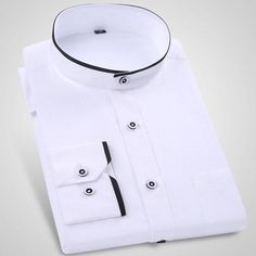 You will look enviable when you attend important occasions in this casual-styled formal shirt for men that has a Mandarin Collar. The standard fitting fashion wear is designed from a broadcloth using cotton and polyester fiber materials. It's a white single-breasted shirt with full regular sleeves and a stylish single patch pocket.

Specifications
Brand Name: GeraldBlack
Material: Cotton
Material: Polyester Fiber
Shirts Type: Dress Shirts
Sleeve Length(cm): Full
Collar: MANDARIN COLLAR
Closure T Formal White Shirt With Stand Collar, White Formal Shirt With Stand Collar, Classic Cotton Shirt With Stand Collar, Classic White Shirt With Stand Collar, White Business Casual Shirt With Collar, Elegant Office Dress Shirt With Casual Collar, Cotton Dress Shirt With Casual Collar For Office, Cotton Dress Shirt With Collar For Office, Smart White Collared Shirt