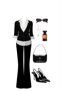 Work Attire Outfits, Work Siren Aesthetic, All Black Professional Outfits Chic, Early 2000s Business Casual, Upper Class Outfits, Smart Casual Women Outfits 2024, Private Investigator Outfit, Fbi Outfits For Women, Normal Size Women