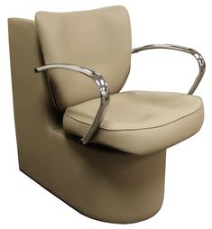 an office chair with chrome arms and arm rest