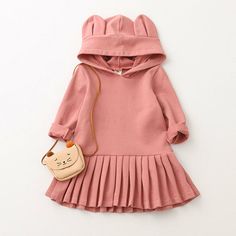 Toddler Baby Girls Hooded Dress Princess Knitted Autumn Winter Bouffancy Dress Hello! Welcome to our store! Quality is the first with best service. customers all are our friends.  Main Color: AS The Picture Show New in Fashion Size:90-130/2-6T Material:Cotton Blend Package included: 1x  Bouffancy Dress Size Chart(cm): size/age length（CM） Bust（CM） sleeve（CM） suitable height（CM） 90/2T 50 62 32 96-100 100/3T 53 65 34 100-106 110/4T 56 68 36 106-112 120/5T 59 72 39 112-118 130/6T 62 76 42 118-124 si Childrens Clothing Stores, Childrens Dress, Long Sleeve Casual Dress, Hooded Dress, Long Sleeve Sweater Dress, Fashion Kids, Girls Long Sleeve