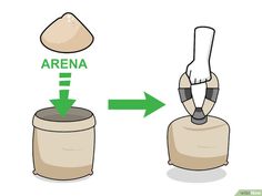 an image of sand being made in the process of making it into a potted plant