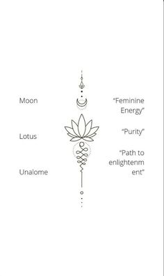 an image of a flower with the words feminine energy, lotus and purify