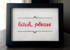 a cross stitch pattern in a black frame with the words,'pdf pattern kiss please '