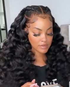 Stitch Braids In Front Weave In Back, Half Up Half Down Hair Sew In Curls, Masquerade Hair Ideas, Short Half Up Half Down Hairstyles, Half Up Half Down Hair Black Women Skunk Stripe, Prom Hairstyles Black Girls Slay, Beyonce Half Up Half Down Hair Curly, Prom Hairstyles Braid, Saweetie Hair Styles Half Up Half Down