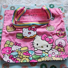 Hello Kitty Cafe Canvas Tote Bag (Sweet Sprinkles) Size: 16"X15" Condition: Brand New With Tags Color: Pink Cute Hello Kitty Print Tote Bag, Hello Kitty Print Tote Bag For Gift, Everyday Kawaii Hello Kitty Print Bags, Everyday Cute Hello Kitty Shoulder Bag, Hello Kitty Kawaii Shoulder Bag For Everyday Use, Hello Kitty Kawaii Bag For Daily Use, Cute Hello Kitty Print Tote Shoulder Bag, Everyday Hello Kitty Kawaii Shoulder Bag, Cute Tote Shoulder Bag With Hello Kitty Print