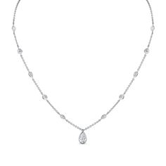 Experience sophistication with our Certified 18k Station Necklace adorned by a stunning Pear Shape Diamond Pendant. Crafted in luxurious 18k gold, this pendant features a captivating pear-shaped diamond certified for its brilliance and quality. The timeless design of this necklace exudes elegance and grace, perfect for any occasion. Classic White Gold Teardrop Pendant Necklace, Classic Diamond Cut Teardrop Pendant Necklace, Classic White Gold Teardrop Necklace, Formal Teardrop Pendant Necklace With Single Diamond, Timeless Diamond Necklace With Teardrop Pendant, Timeless Teardrop Pendant Necklace In Cubic Zirconia, Timeless Teardrop Pendant Diamond Necklace, Classic Diamond Teardrop Pendant Necklace, Timeless Teardrop Diamond Necklace