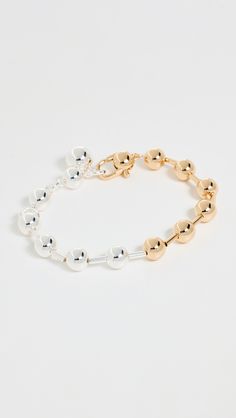 Fast Free Shipping & Free Returns on Jenny Bird Celeste Bracelet at Shopbop. Shop new arrivals from Jenny Bird at Shopbop.com Modern Gold Bracelets With Sterling Silver Clasp, Jenny Bird Jewelry, Bird Bracelet, Jenny Bird, Ball Bracelet, Shine Bright Like A Diamond, Fit Inspo, Buying Jewelry, Two Tone