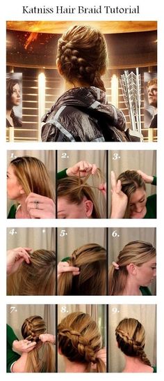 Katniss Hair, Katniss Braid, Braid Tutorials, Nice Hairstyles, Braid Hairstyle, Fishtail Braid, Katniss Everdeen, Hair Braid, Braided Hairstyles Tutorials