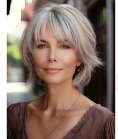 Ali Bailey London Hair, Medium Haircuts For Women Fine Hair, Haircuts For Medium Length Hair With Bangs, Haircuts For White Hair, Hair Styles Over 60 Woman, Grey Haircuts For Women, Over 60 Hairstyles With Bangs, Gray Hair Styles For Women Over 60 Grey