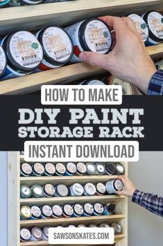 how to make diy paint storage rack with instructions