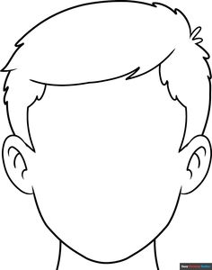 How to Draw a Blank Face Featured Image Simple Face Drawing Cartoon, Face Template For Kids, Face Base Drawing, Boy Face Drawing, Outlined Drawings, Blank Face Template, Face Drawing Easy, Draw Outline