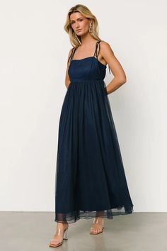 Fiona Tulle Maxi Dress | Midnight Blue | Baltic Born Blue Sheer Dress, Tulle Maxi Dress, Blue Corset, Blue Homecoming Dresses, Baltic Born, Homecoming Dresses Long, Mob Dresses, Dress Dusty, Taylor Dress