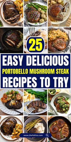 25 easy deliciously cooked steaks and potatoes to try for dinner or side dish