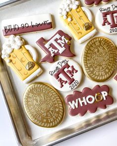 Ring Dunk Cookies, Aggie Ring Day Cookies, Aggie Ring Dunk Cookies, Aggie Cookies, Aggie Party