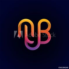 the letter o and b made up of multicolored overlapping shapes on black background