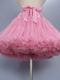 Women's Swing Petticoat Mini Pink Skirts Ruffle Layered Fashion Performance Casual Daily One-Size 2023 - US $20.99 Maid Clothing, Tulle Fashion, Pink Skirts, Plain Skirt, Mode Rose, Cupcake Dress, Layered Fashion, Fall Skirts, Fashion Performance