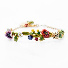 Fairytale Forest, Spring Bracelet, Gold Girl, Steampunk Accessories, Forest Garden, Floral Bracelet, Diy Crafts Jewelry