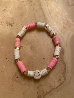 Clay Bead Bracelet Ideas Seashell, Preppy Bracelet Ideas Clay Beads Summer, Cute Bracelets Clay Beads, Bsf Clay Bead Bracelets, Clay Bead Bracelet Ideas Valentines, Bff Clay Bead Bracelets, Bracelet Inspiration Clay Beads