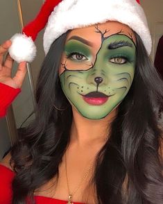 Christmas Eve Makeup, Newyear Makeup, Maquillage Yeux Cut Crease, Cute Halloween Makeup