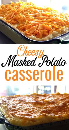 cheesey mashed potato casserole is an easy dinner recipe that's ready in less than 30 minutes