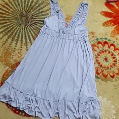 Size Lg Ladies Grey Baby Doll Dress New With Tags Fitted Top Empire Waist Cute Summer Sleep Dress, Cute Sleeveless Sleep Dress, Cute Cotton V-neck Sundress, Casual Sleeveless Bedtime Dress, Casual Sleeveless Dress For Bedtime, Cute Bedtime Dresses For Summer, Cotton Mini Sleep Dress For Spring, Cotton Mini Dress For Spring Sleepwear, Cotton Mini Dress For Sleep In Spring