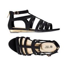 Black Metallic Demi Wedge Strappy Sandals Sell Avon Online, Under Side, Ciao Bella, Open Toe Sandals