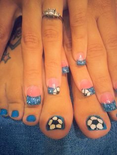 Nails Toe Nail Designs For Kids, Nail Designs For Kids, Soccer Crafts, Football Nails, Archery Gear, Kids Nail Designs, Food Nails