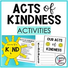 the acts of kindness activities for kids to do with their friends and family, including an activity