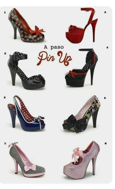 Stile Pin Up, Rockabilly Shoes, Goth Pinup, Mode Rockabilly, Pin Up Shoes, Pin Up Looks, Rockabilly Hair, Pinup Style, Rockabilly Outfits