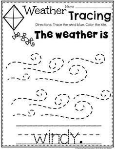 the weather worksheet for children to learn how to write and draw with numbers