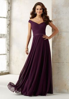 |Mori Lee 21523 Bridesmaid Dress Mori Lee Bridesmaid Dresses, Plum Bridesmaid, Chic Bridesmaid Dresses, Flowy Gown, French Lilac, Cute Dresses For Party, Mori Lee, Bridesmaid Dress Sizes, Dress Chiffon