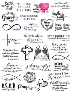 the different types of lettering that can be used to create tattoos