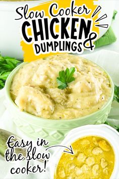 this slow cooker chicken dumplings recipe is easy to make and tastes just as good as it looks