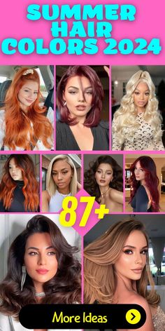 2024 Summer Hair Colors - Embrace the Sun's Radiance: Embrace the sun's radiance with 2024 summer hair colors. Whether you're looking for ideas for blondes, brunettes, or any other shade, these trends have got you covered. Discover trendy ombre effects, vibrant reds, and soft, sun-kissed highlights that will enhance your natural beauty. Trendy Summer Hair Color 2024, Hair Color Ideas For Summer 2024, Hair Ideas Summer 2024, Women’s Hair Color Summer 2024, Summer Hair 2024 Bronde