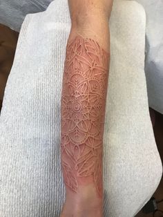 a person with a tattoo on their arm