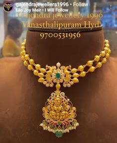 Beaded Wedding Jewelry, Wedding Jewelry Sets Bridal Jewellery, Bridal Necklace Designs, Gold Jewelry Simple Necklace, Gold Mangalsutra Designs, Beautiful Gold Necklaces, Pearl Necklace Designs