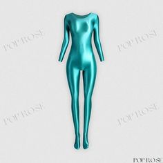 Artistic Gymnastics and Yoga Shiny Compression Bodysuit for Sculpting, Fitness, and Full-Body Workout - Long Sleeve Jumpsuit High Stretch Blue Unitard For Swimming, Green Stretch Long Sleeve Unitard, Green Long Sleeve Stretch Unitard, Green High Stretch Bodysuit For Sports, Green Stretch Bodysuit For Sports, Fitted Green Bodysuit For Sports, High Stretch Blue Bodysuit For Dancewear, High Stretch Blue Dancewear Bodysuit, Blue High-stretch Bodysuit For Dancewear