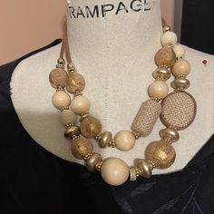 Great For Spring Wardrobe Is This Chicos Amelia Necklace That Is New With Tags! Adjusts To 20 Inches From Extender. Send Me Any Questions You Have And Thanks For Looking! Adjustable Cream Necklace, Chic Beige Necklace With Adjustable Fit, Elegant Adjustable Beige Necklace, Chic Adjustable Beige Necklace, Chic Beige Necklace, Elegant Beige Necklaces For Summer, Elegant Beige Necklace For Summer, Elegant Adjustable Beige Beaded Necklace, Beaded Beige Necklaces