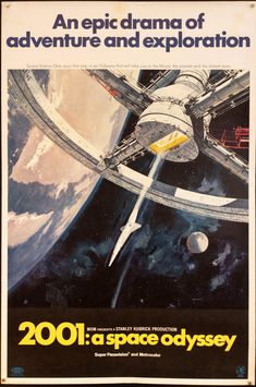 an advertisement for the space shuttle program from 1971, with text that reads'2001 a space odyssey '