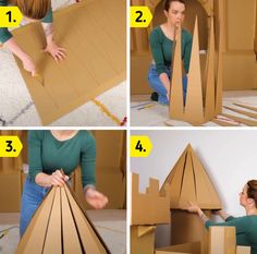 the instructions for making a cardboard house