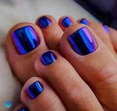 Gel Toe Nails, Toe Nail Color, Pretty Toe Nails, Muster Tattoos, Square Nail Designs, Cute Toe Nails, Pedicure Designs, Short Square Nails, Purple Nail