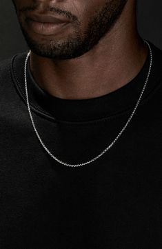 Mens Silver Chain Necklace, David Yurman Mens, Trendy Mens Haircuts, Box Chain Necklace, Chic Bracelet, Mens Silver Necklace, David Yurman Jewelry, Stylish Bracelet