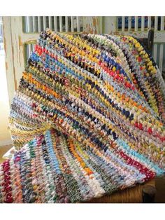 the rag rugs are made with yarn and crochet