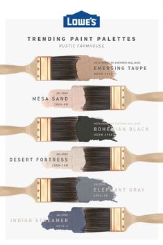 four different shades of paint on the same brush