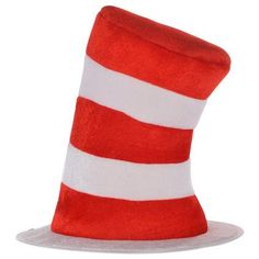 Your little one will be tipping their hat to all the Dr. Seuss fans with a Dr. Seuss Felt Cat in the Hat Top Hat for kids! This red and white striped top hat is just like the signature one from The Cat in the Hat. Complete your child's Dr. Seuss Halloween costume with an awesome felt hat!  Dr. Seuss Child Felt Cat in the Hat Top Hat product details:    10 1-2in diameter x 10 1-2in tall   Felt  One size fits most children   Officially licensed Dr. Seuss product. Not for children under 4 years. Dr Seuss Halloween, Baby Cat Costume, Dr Seuss Costumes, Cat Costume Diy, Dr Seuss Hat, Seuss Party, The Cat In The Hat, Diy Costumes Kids, Halloween Costume Shop