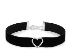 Designed with a luxe velvet ribbon, this choker has a sweetheart outline pendant and a 2" extender chain. Creative Cookies, Velvet Choker, Velvet Ribbon, Pale Pink, New Product, Choker, White And Black, Ribbon, Velvet